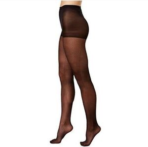 HUE Gotta Have It! Fabulous Sheers Herringbone Mesh Tights Size 1 In Black